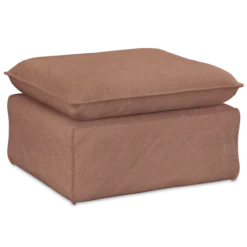 Hocker Nomad linnen dusty rose