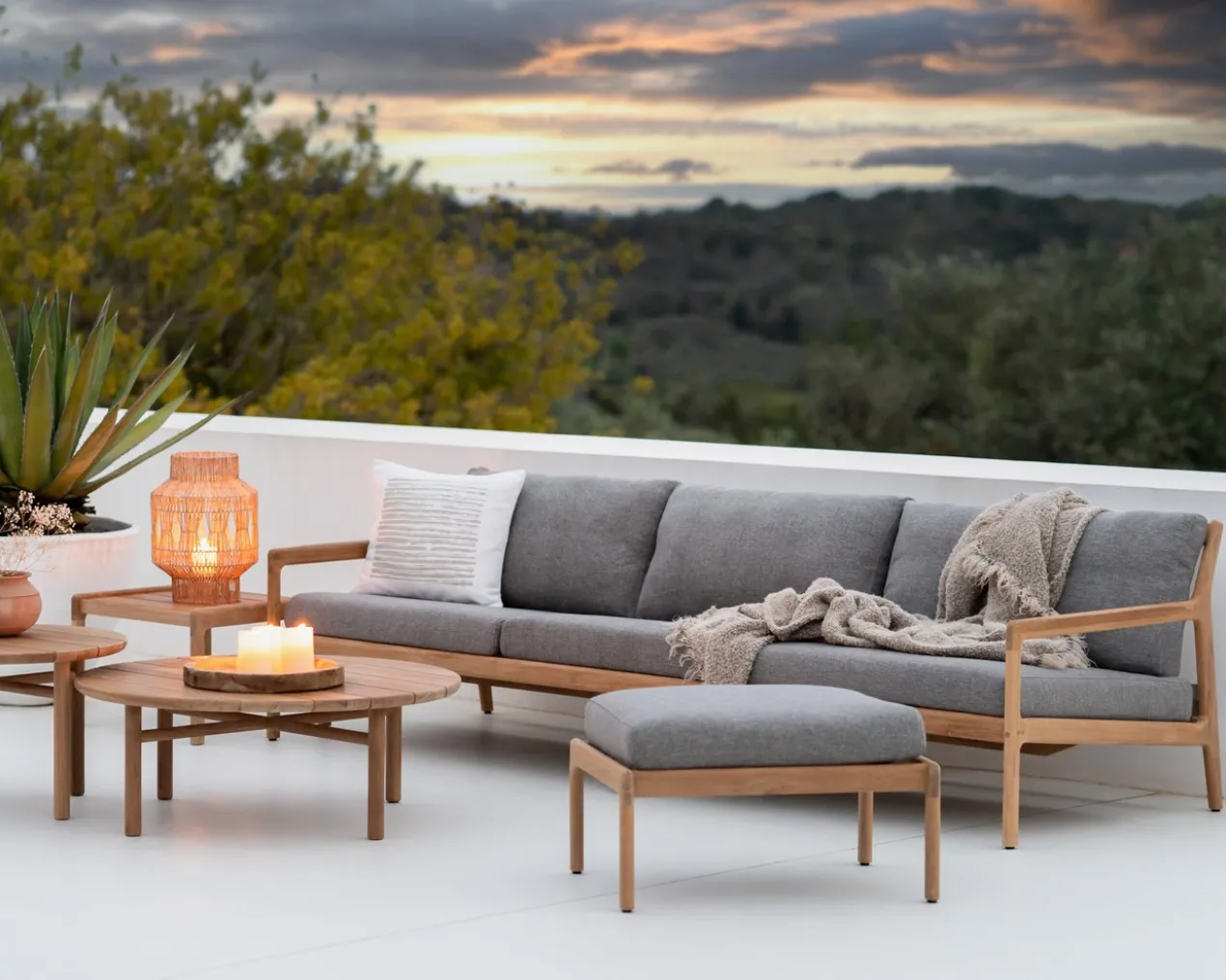 Hocker Teak Jack outdoor mocha