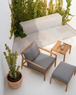Hocker Teak Jack outdoor naturel