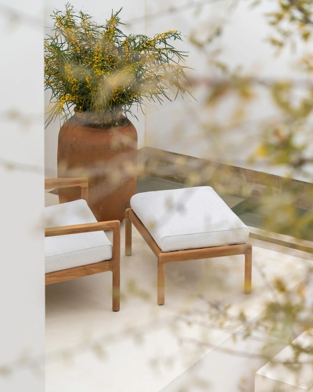 Hocker Teak Jack outdoor naturel
