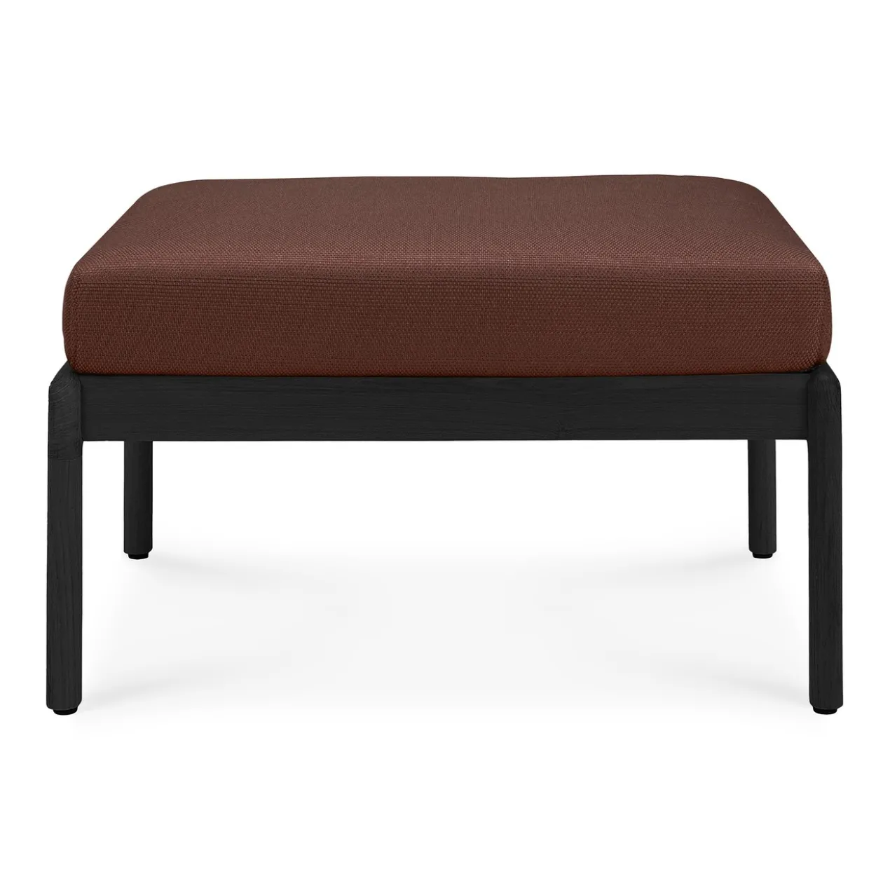 Hocker Teak Jack outdoor zwart burgundy