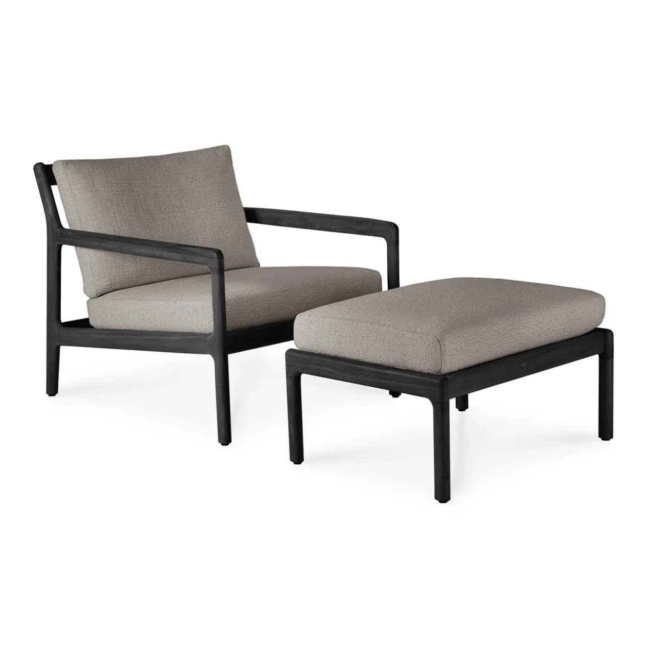 Hocker Teak Jack zwart mocha