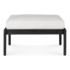 Hocker Teak Jack zwart off-white