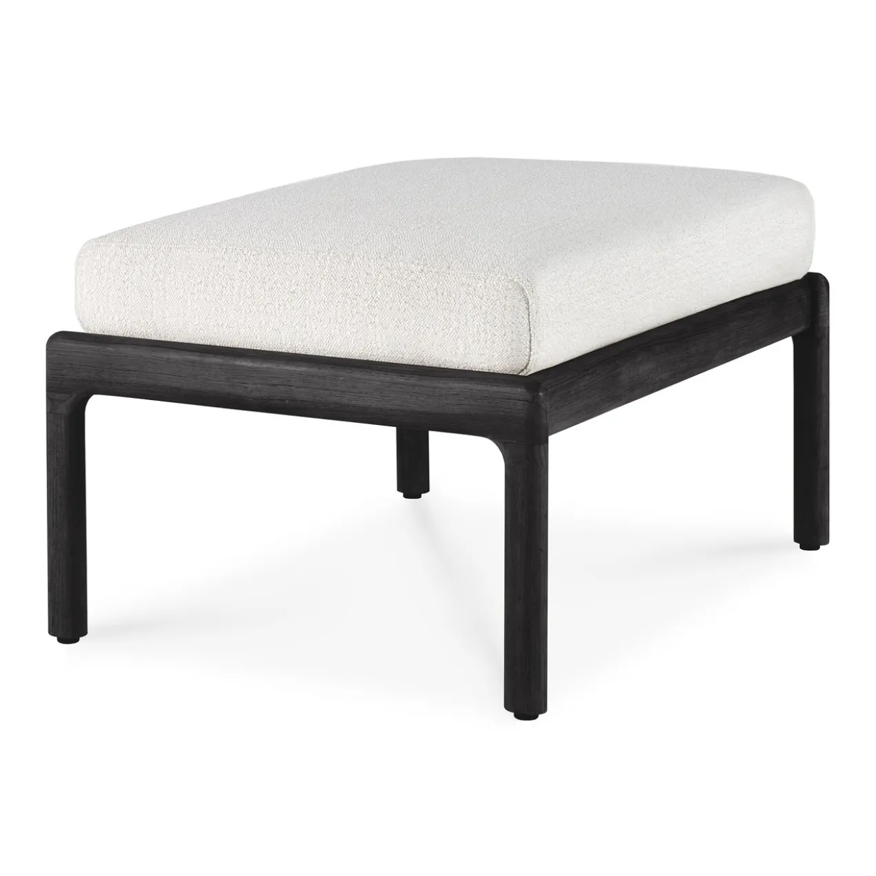 Hocker Teak Jack zwart off-white