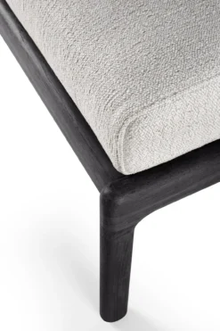 Hocker Teak Jack zwart off-white