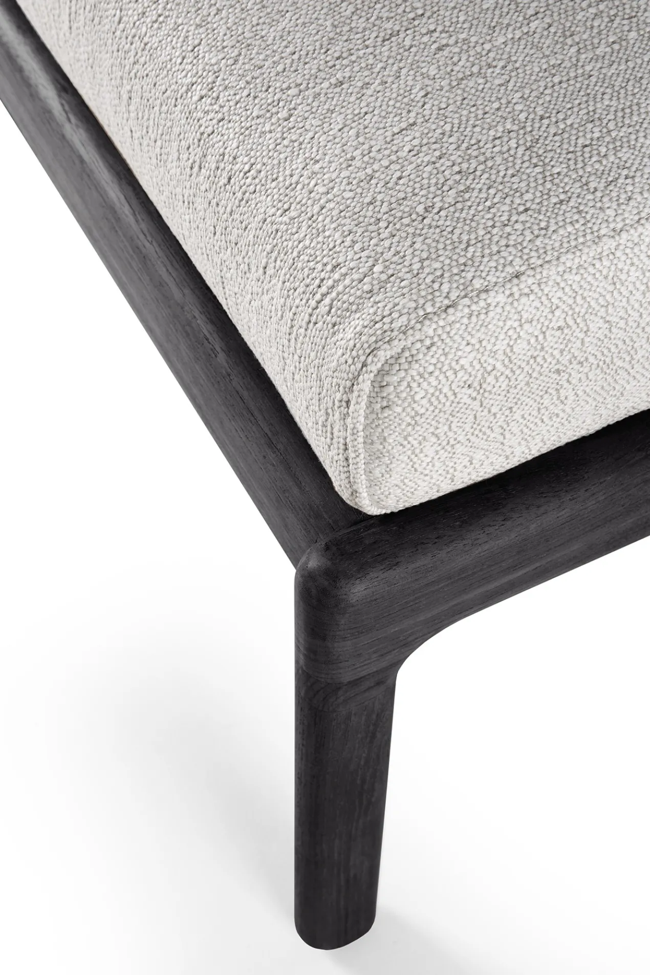 Hocker Teak Jack zwart off-white