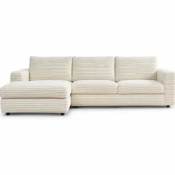 Hoekbank Avero crème chaise longue links