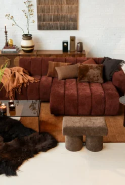 Hoekbank Dolce S home burgundy links