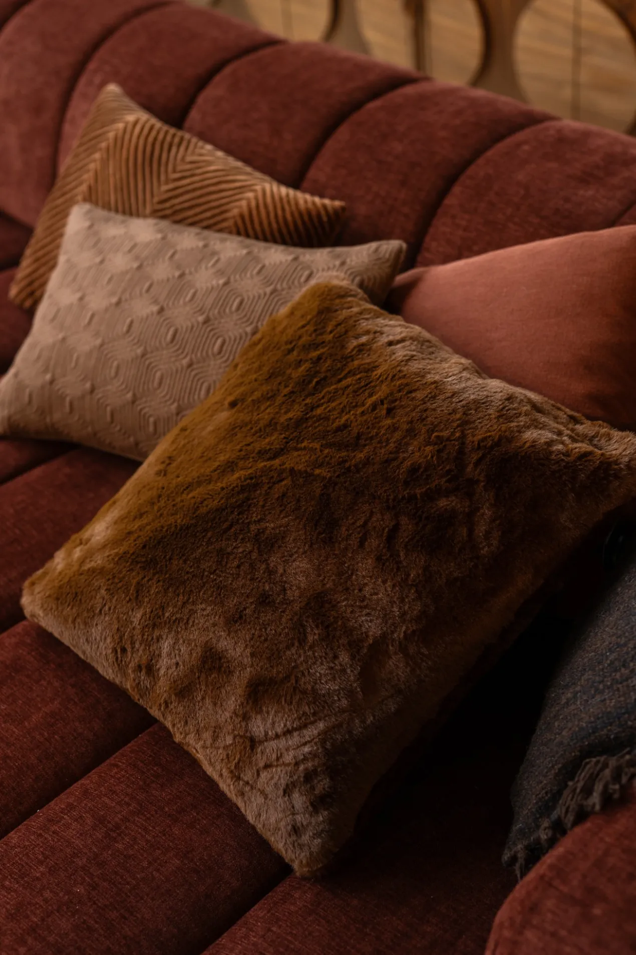 Hoekbank Dolce XL home burgundy rechts
