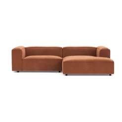 Hoekbank Dunbar divan rechts royal magnolia