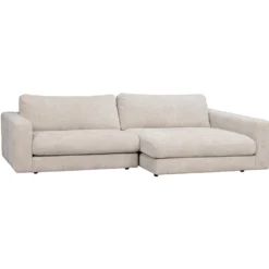 Hoekbank Duncan modulair gestoffeerd - rechts Lichtgrijs/beige