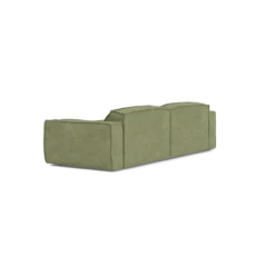 Hoekbank Edge divan links cube lichtgroen