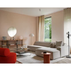 Hoekbank Edge divan links cube lichtgroen