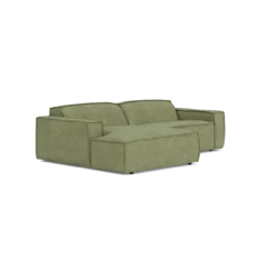 Hoekbank Edge divan links cube lichtgroen