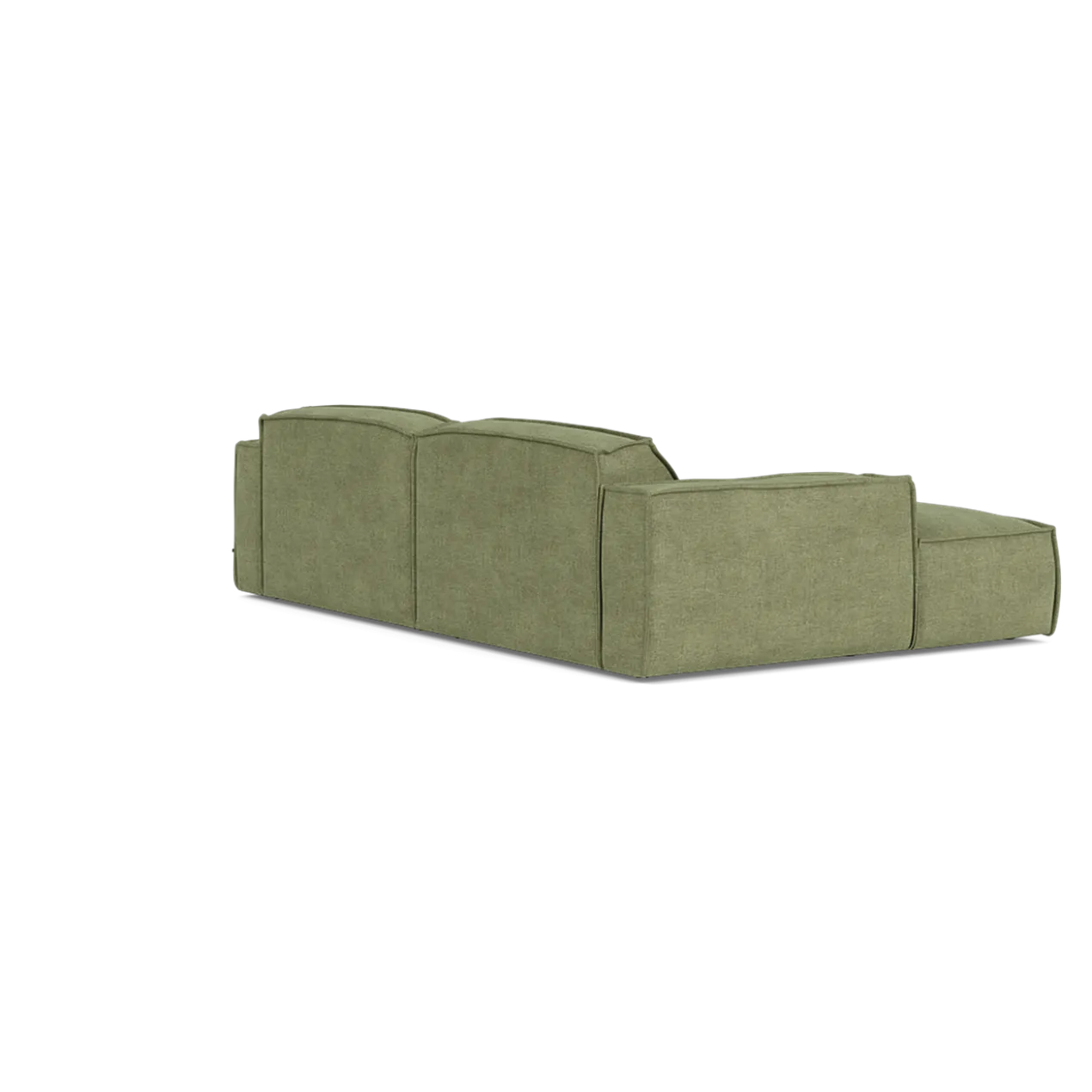 Hoekbank Edge divan links cube lichtgroen