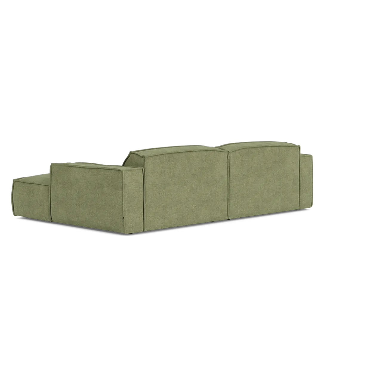 Hoekbank Edge divan rechts cube lichtgroen