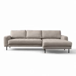 Hoekbank Evora beige chaise longue rechts