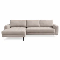 Hoekbank Evora beige chaise longue links