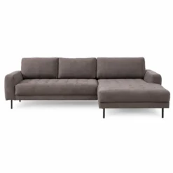 Hoekbank Evora taupe chaise longue rechts