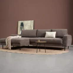 Hoekbank Evora taupe chaise longue links