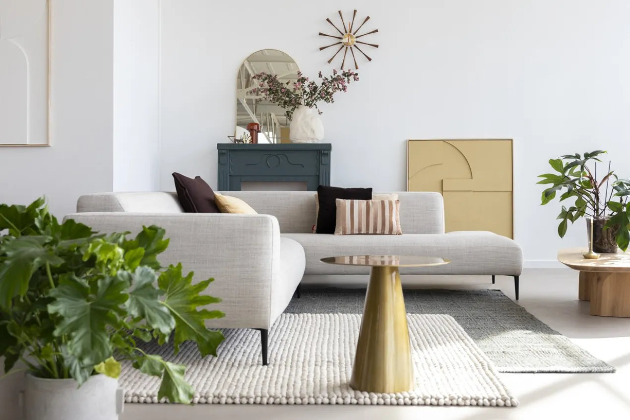 Hoekbank Fay links beige
