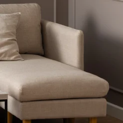 Hoekbank Jelle 2-zits - met verstelbare chaise longue Beige