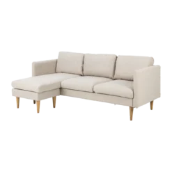 Hoekbank Jelle 2-zits - met verstelbare chaise longue Beige