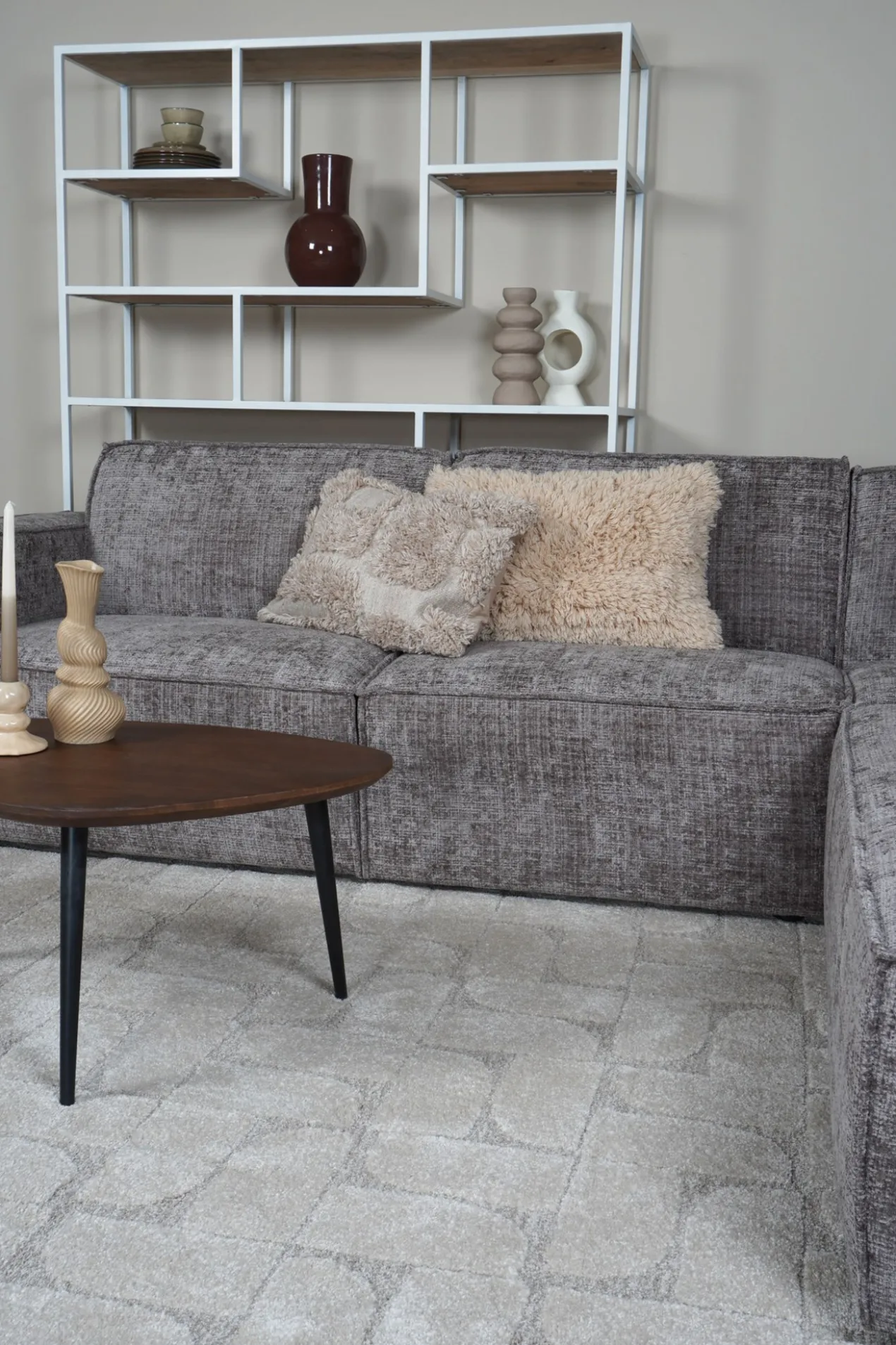 Hoekbank Kick cremona taupe links