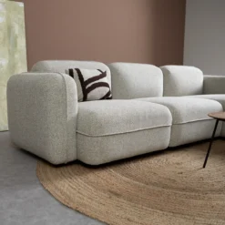 Hoekbank Lino beige chaise longue rechts