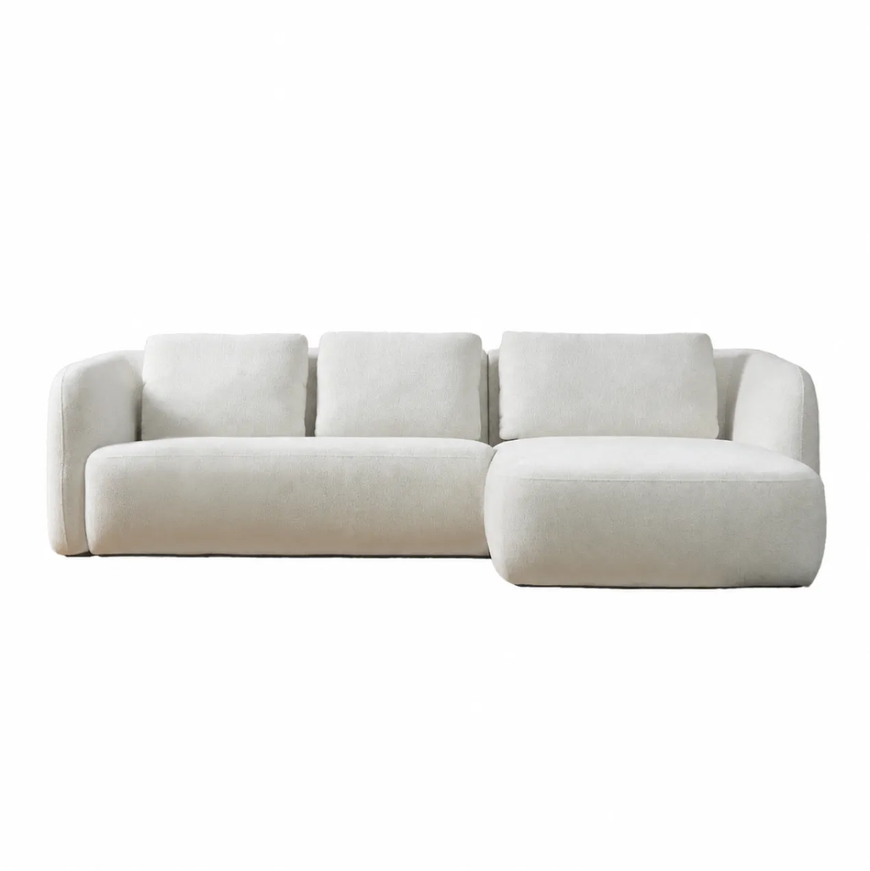 Hoekbank Liora beige chaise longue rechts