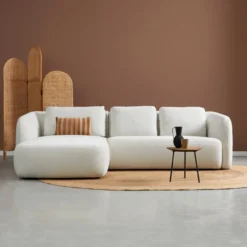 Hoekbank Liora beige chaise longue links