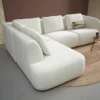 Hoekbank Liora beige ottoman links