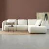 Hoekbank Liora beige ottoman rechts