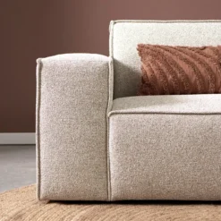 Hoekbank Livento beige chaise longue rechts