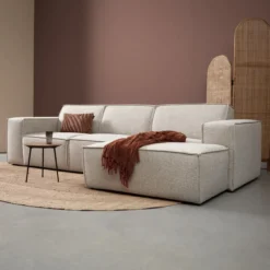 Hoekbank Livento beige chaise longue rechts