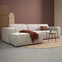 Hoekbank Livento beige chaise longue links