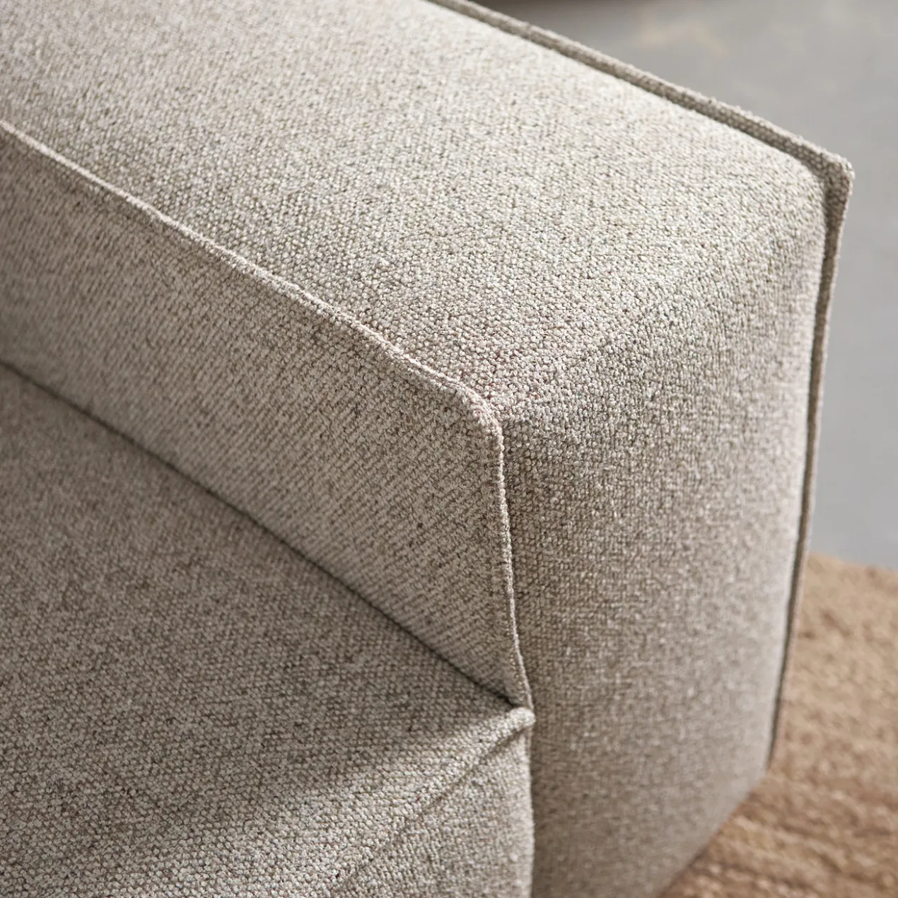 Hoekbank Livento beige chaise longue links