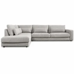 Hoekbank Lusaro lichtgrijs ottoman links