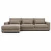 Hoekbank Lusaro taupe chaise longue links