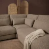 Hoekbank Lusaro taupe ottoman rechts