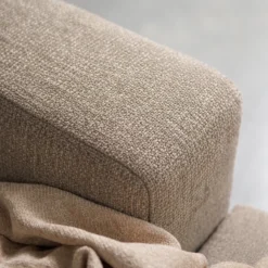 Hoekbank Lusaro taupe ottoman links