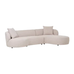 Hoekbank Mandy - rechts - 3,5-zits Beige
