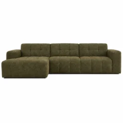 Hoekbank Nova groen chaise longue links