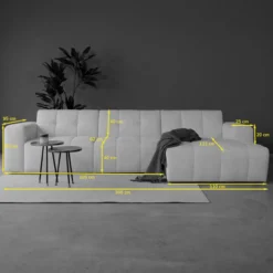 Hoekbank Nova off-white chaise longue links