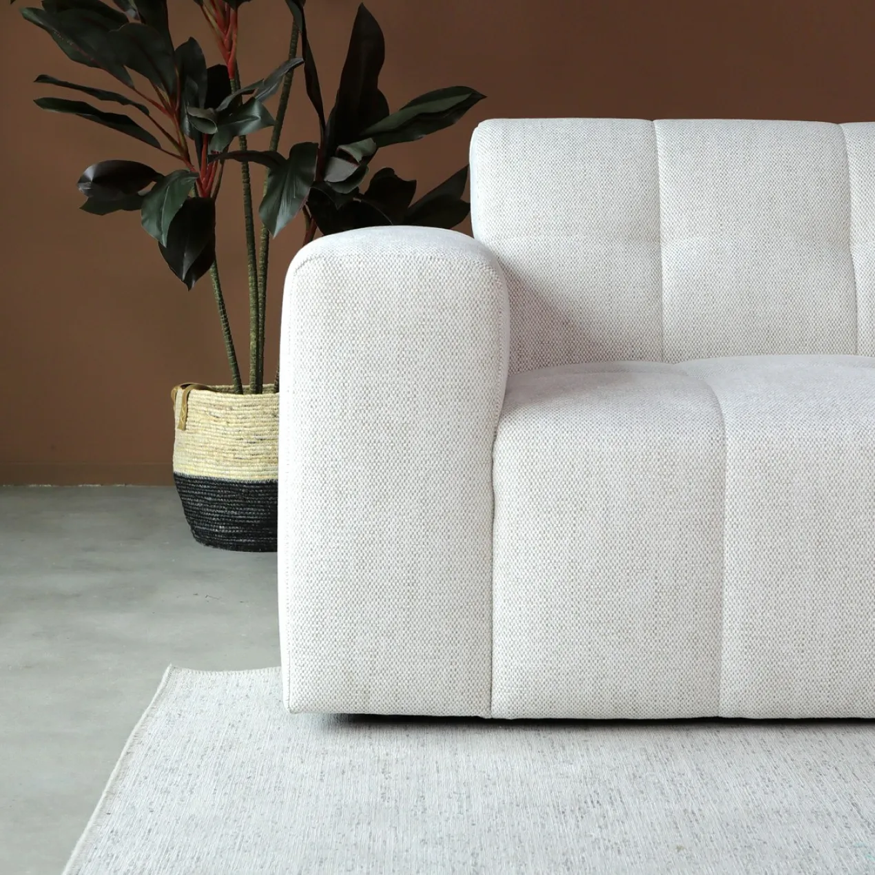 Hoekbank Nova off-white chaise longue rechts