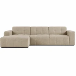 Hoekbank Nova Taupe Chaise Longue Links