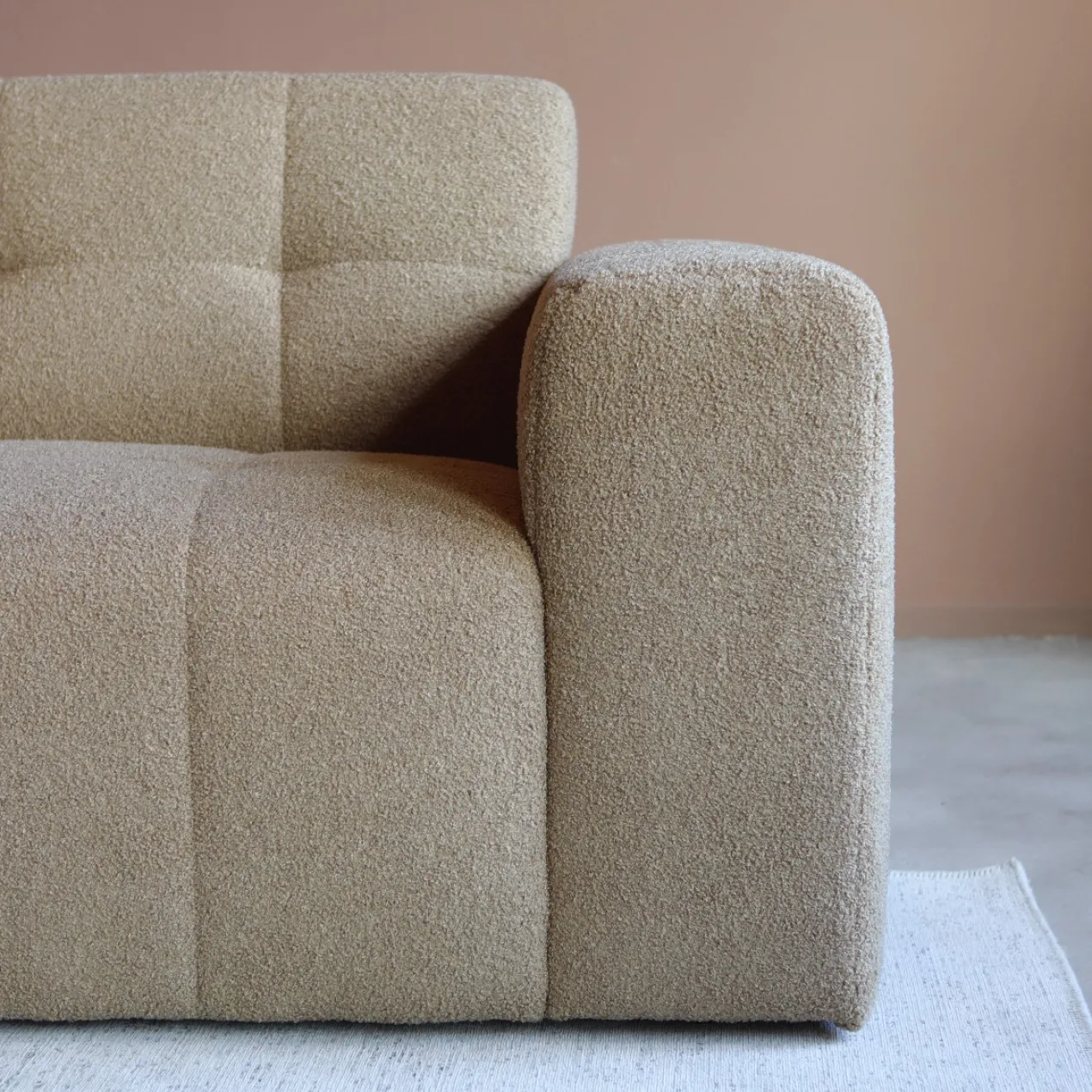 Hoekbank Nova Taupe Chaise Longue Links