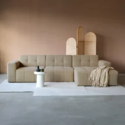 Hoekbank Nova Taupe Chaise Longue Rechts