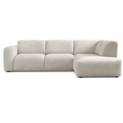 Hoekbank Riva Beige Ottoman Rechts