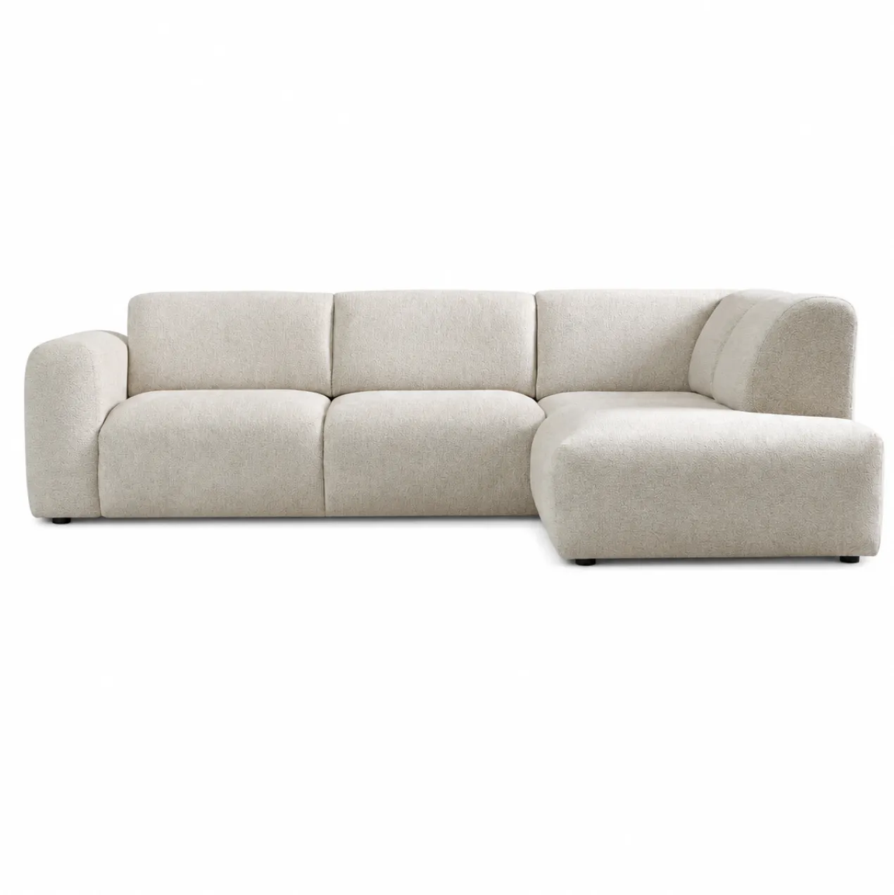 Hoekbank Riva Beige Ottoman Rechts